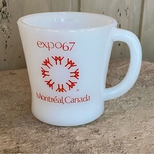 Rare Vintage Expo67 milk glass Mug!